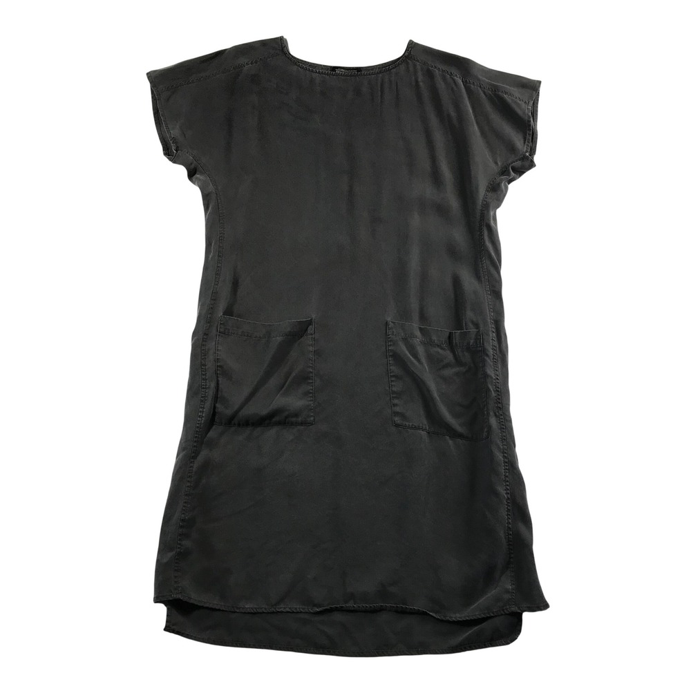 Pendleton Gray Shift Dress Womens Medium Short Sleeve Pocket Tunic Charcoal M